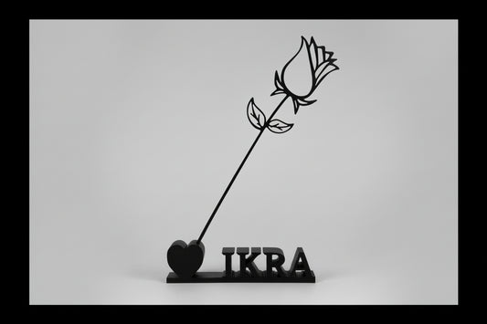 Deko-Rose mit Name