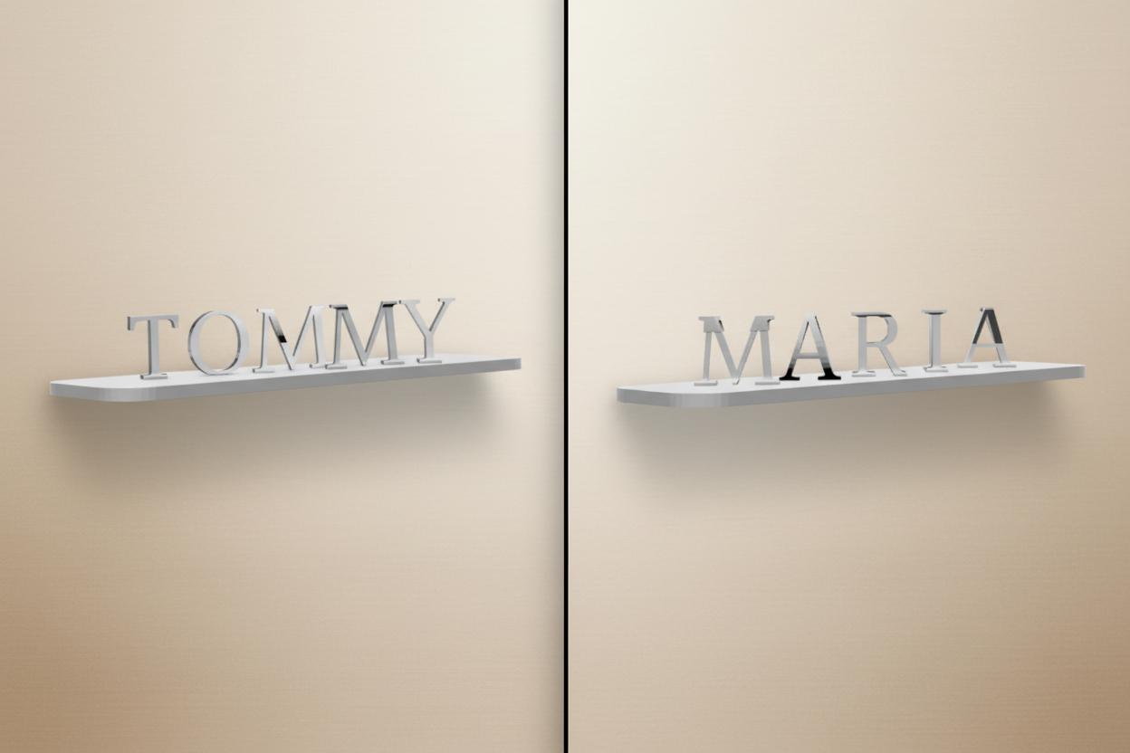 Magisches Doppelnamen-Schild