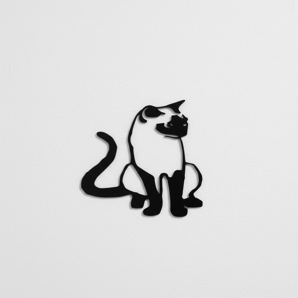 Dekorative Wandkatze