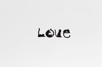 Love Katze Wanddeko