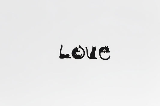 Love Katze Wanddeko