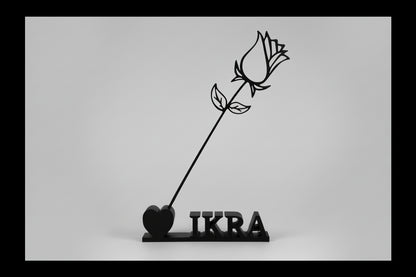 Deko-Rose mit Name